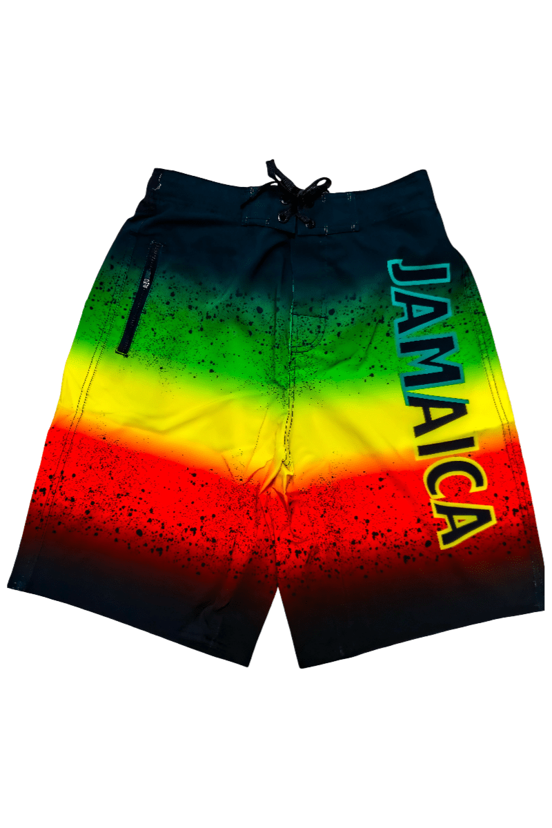 Jamaica Grunge Ombre Board Shorts - 876 Worldwide