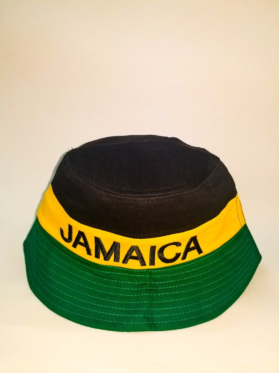 Kid's Jamaica Flag Striped Bucket Hat - 876 Worldwide
