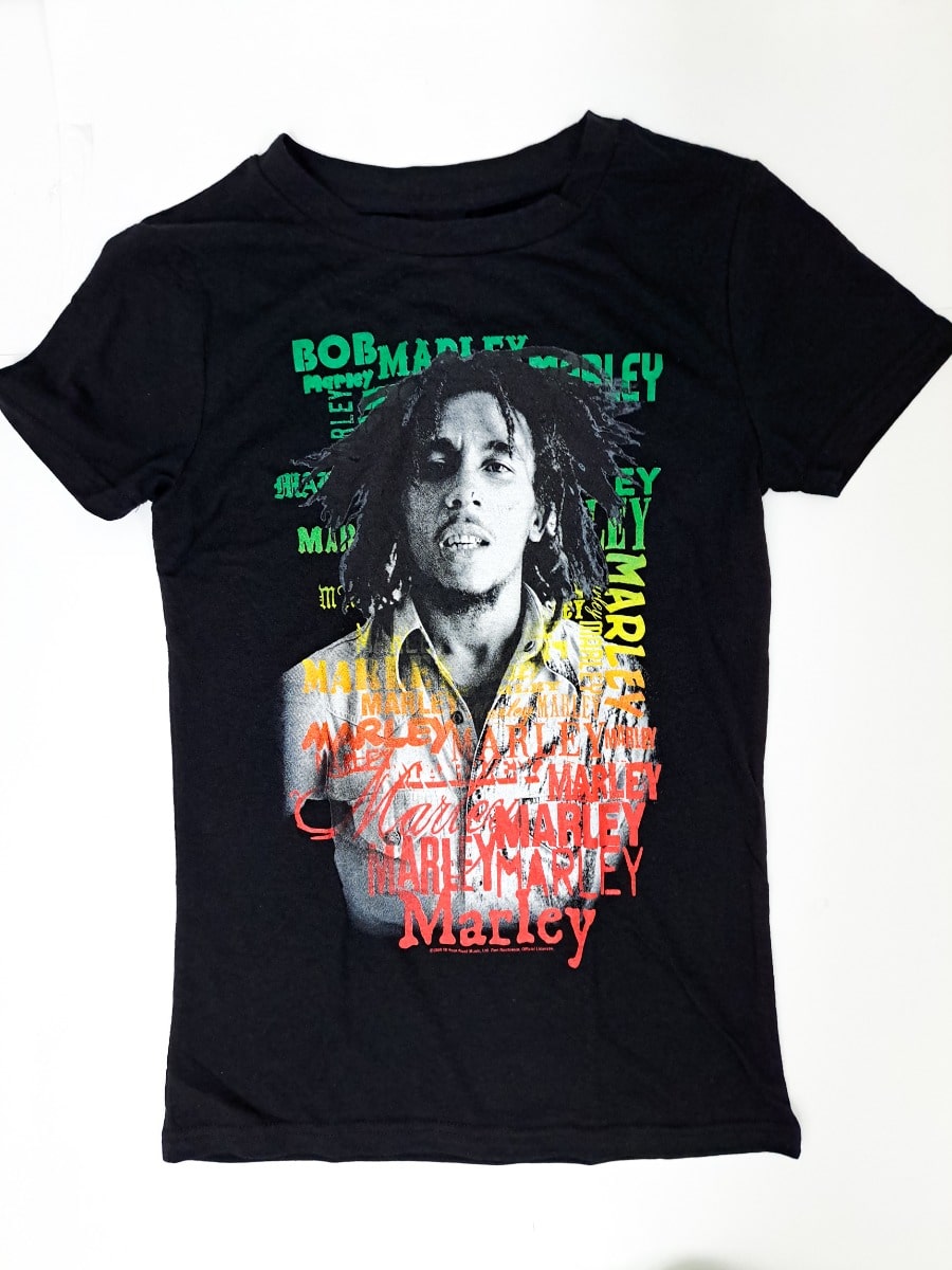 Bob Marley Graffiti Portrait Ladies' T-Shirt