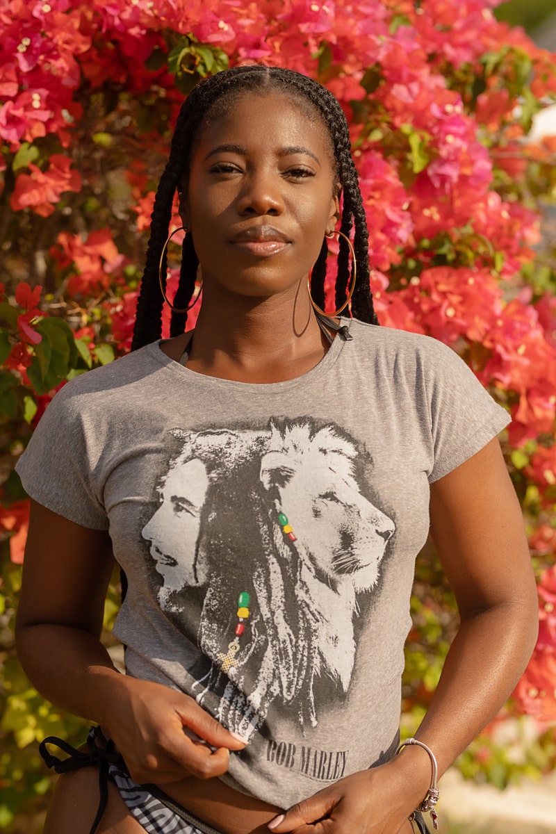 Bob Marley Grayscale Lion Profile Crop Top - 876 Worldwide