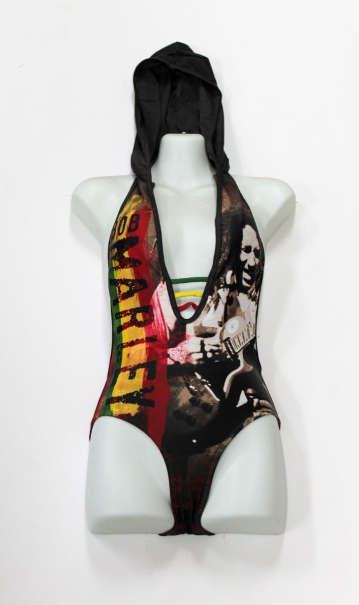 Bob Marley Hoodie Monokini Swimsuit