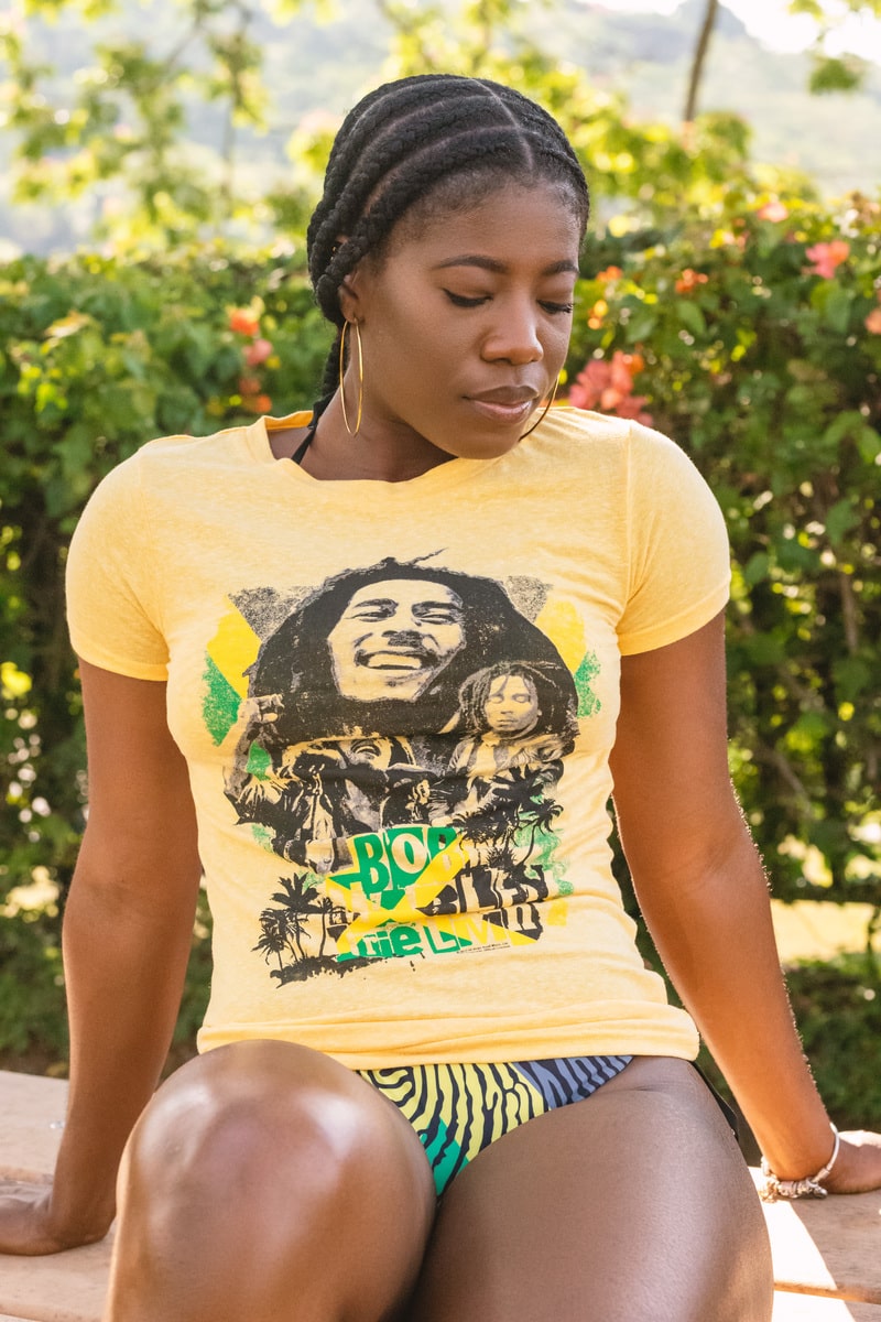 Bob Marley Irie Livin Ladies T-Shirt - 876 Worldwide