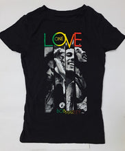 Load image into Gallery viewer, Bob Marley One Love Smiling Profile Ladies&#39; T-Shirt
