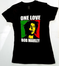 Load image into Gallery viewer, Bob Marley Signature &#39;One Love&#39; Ladies&#39; T-Shirt
