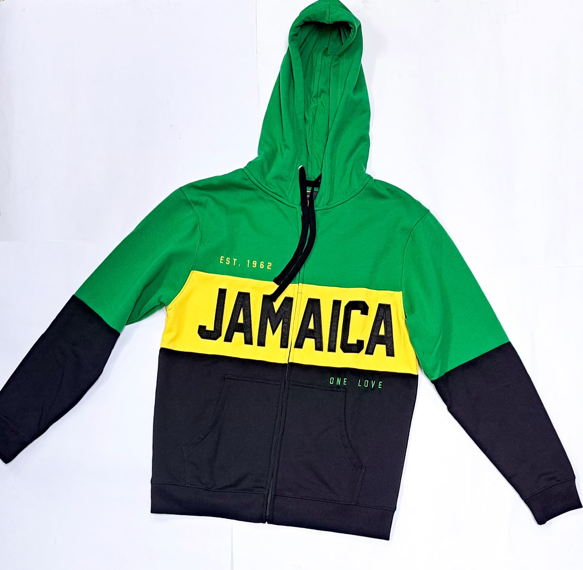 Jamaica Block Embroidered Hoodie