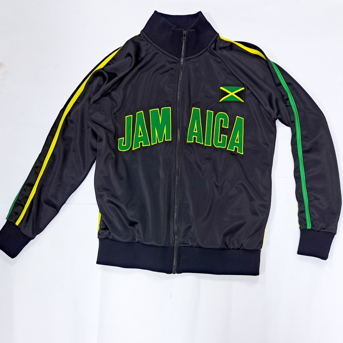 Jamaica Block Flag Long Sleeve Full Zip Sweatshirt