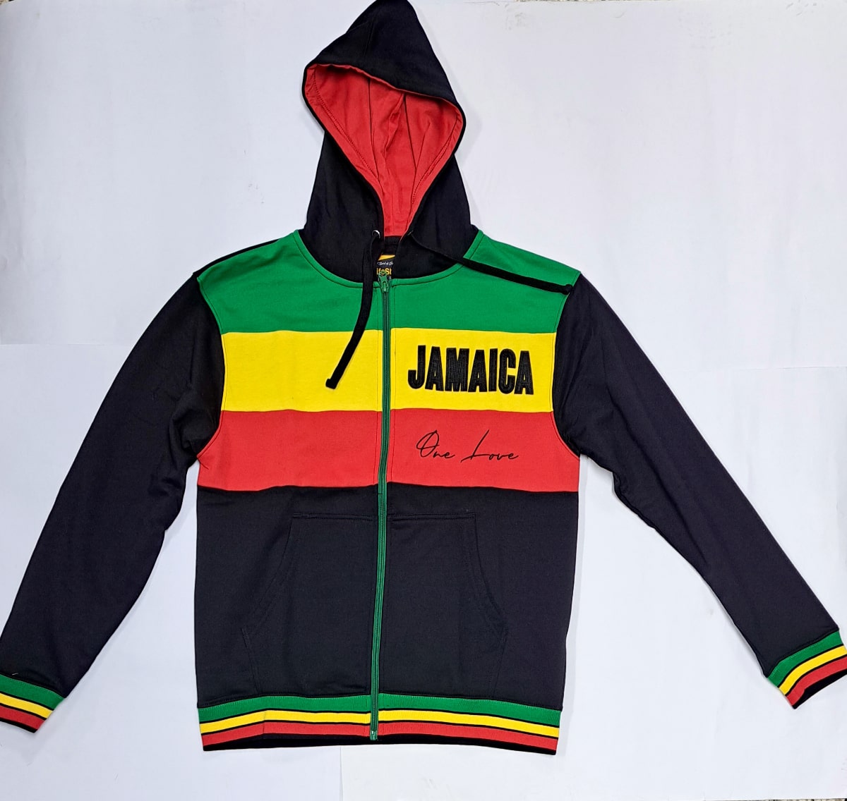 Jamaica Block Embroidered No Problem Hoodie