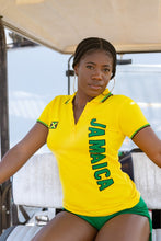 Load image into Gallery viewer, Jamaica Embroidered Block Ladies&#39; Polo
