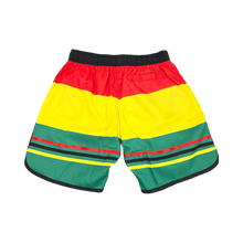 Load image into Gallery viewer, Jamaica Embroidered &#39;Straight Outta Jamaica&#39; Reggae Striped Swim Shorts
