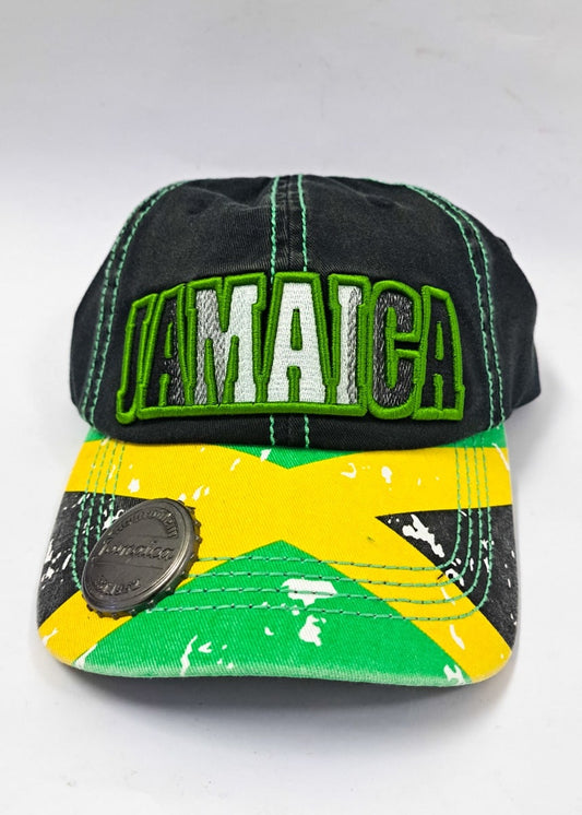 Jamaica Etched Flag Bottle Opener Cap