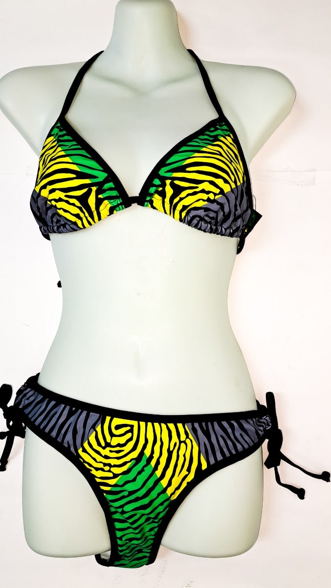 Jamaica Flag Fingerprint Bikini