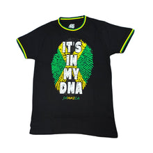 Load image into Gallery viewer, Jamaica Flag Fingerprint &#39;It&#39;s In My DNA&#39; Kid&#39;s T-Shirt
