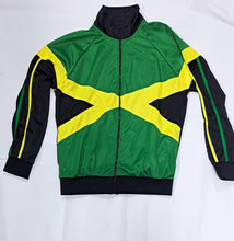 Load image into Gallery viewer, Jamaica Flag Long Sleeve Full Zip Sweatshirt
