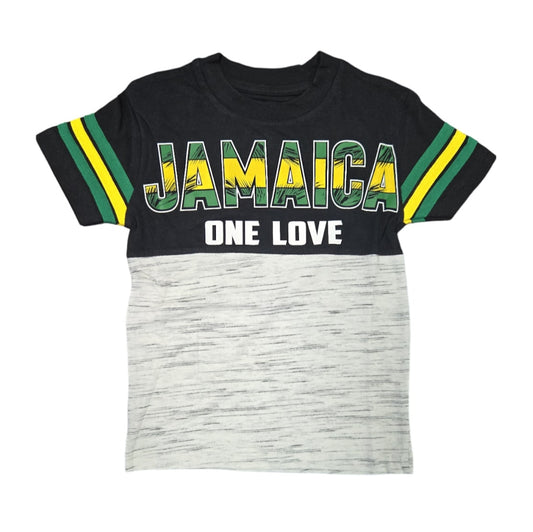 Jamaica Flag Palm One Love Kid's T-Shirt