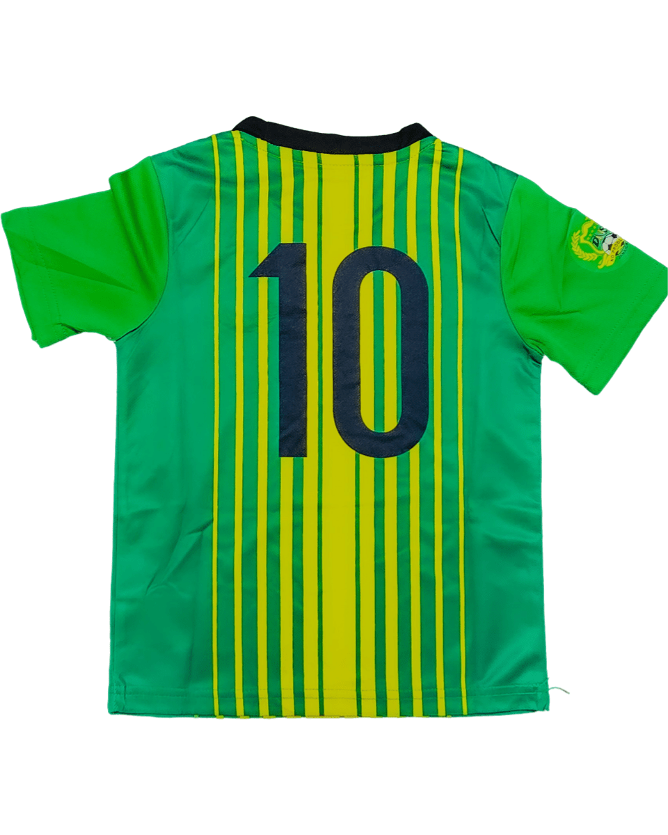 Jamaica Gold Stripe Kid's Soccer Jersey Set