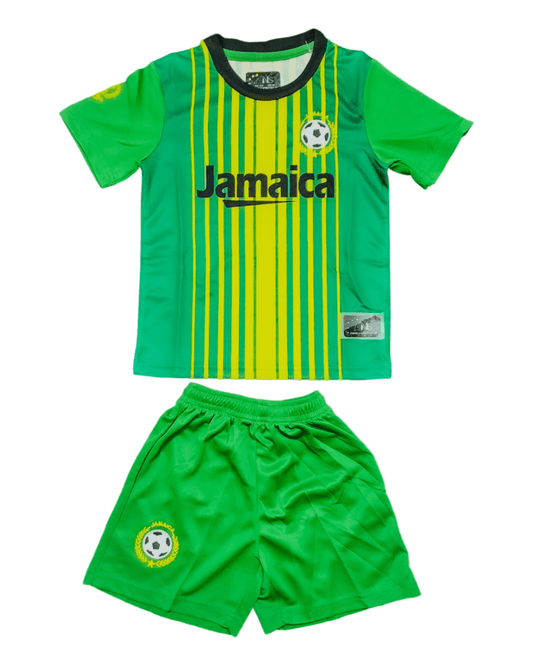 Jamaica Gold Stripe Kid's Soccer Jersey Set