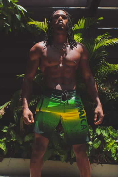 Jamaica Grunge Ombre Board Shorts