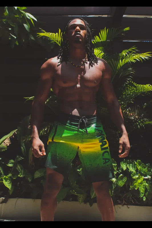 Jamaica Grunge Ombre Board Shorts