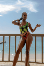 Load image into Gallery viewer, Jamaica Herbal One Shoulder One Piece Swimsuit
