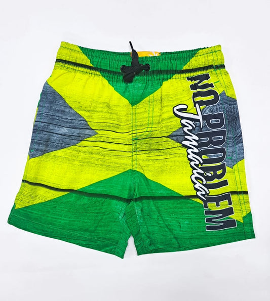 Jamaica No Problem Flag Kid's Swim Shorts