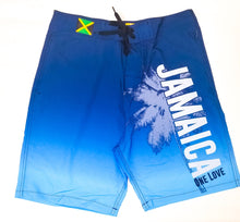 Load image into Gallery viewer, Jamaica One Love Blue Ombre Board Shorts
