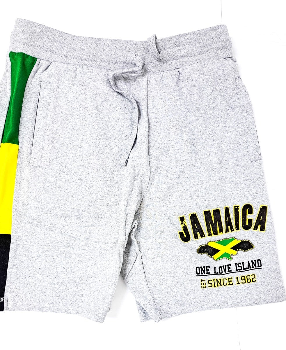 Jamaica One Love Island Grey Sports Shorts - 876 Worldwide