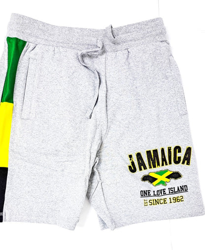 Jamaica One Love Island Grey Sports Shorts - 876 Worldwide