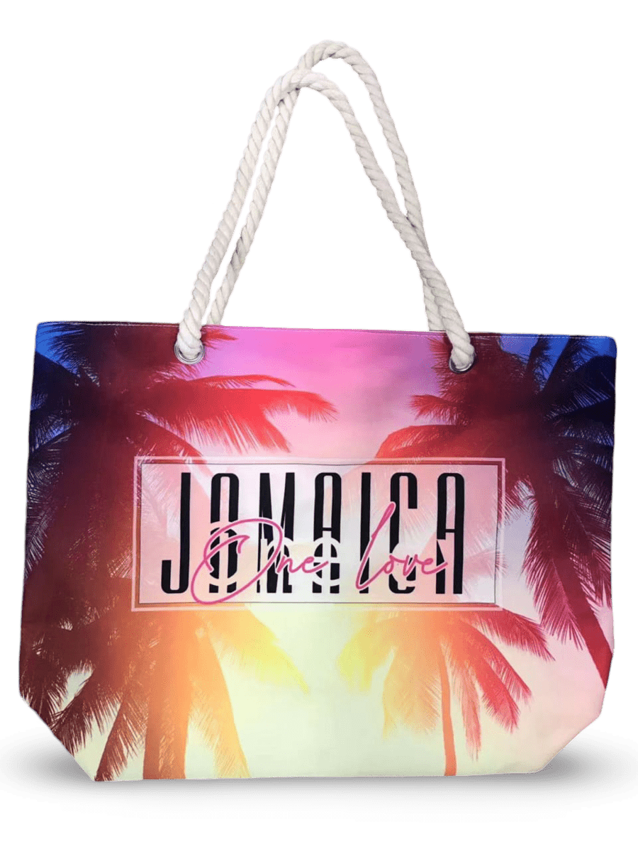 Jamaica One Love Ombre Sunset Beach Bag