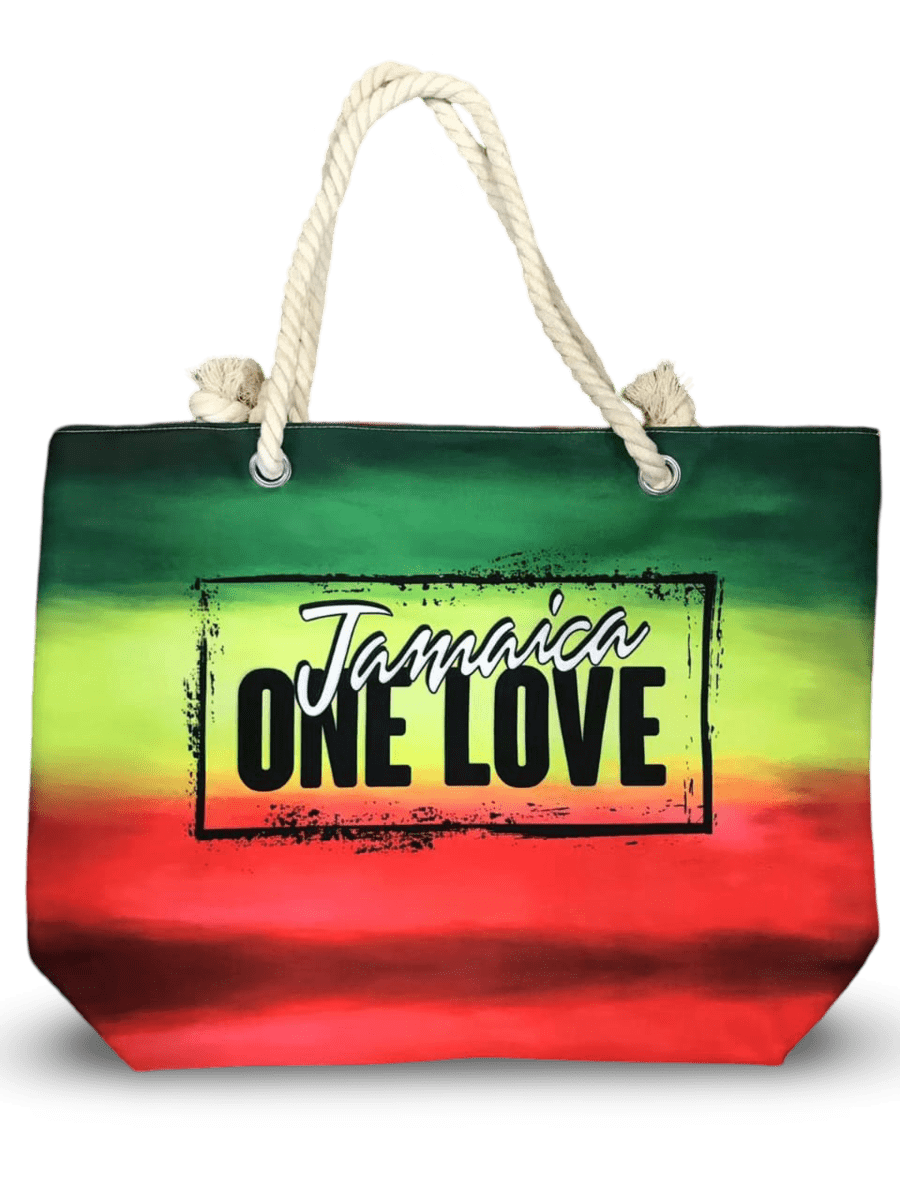 Jamaica One Love Reggae Beach Bag