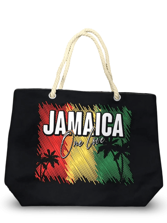 Jamaica One Love Reggae Sunset Beach Bag