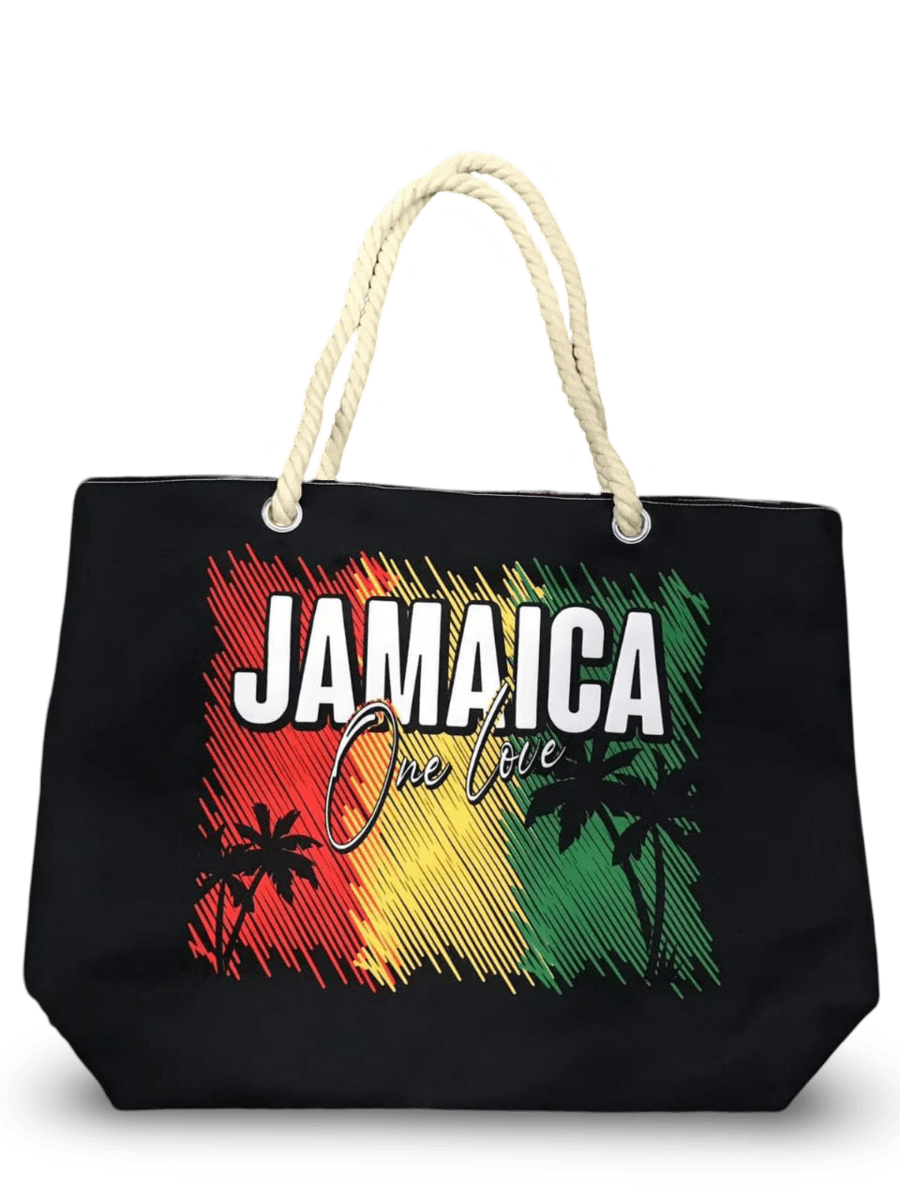 Jamaica One Love Reggae Sunset Beach Bag