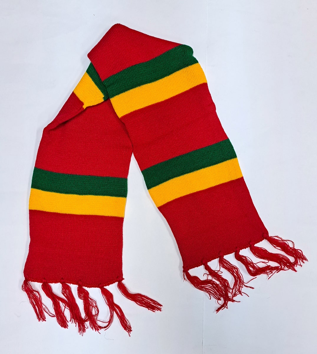 Jamaica Reggae Stripe Woven Short Scarf