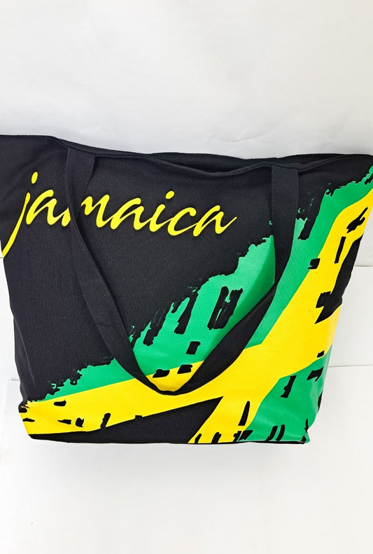 Jamaica Scribbled Flag Beach Bag