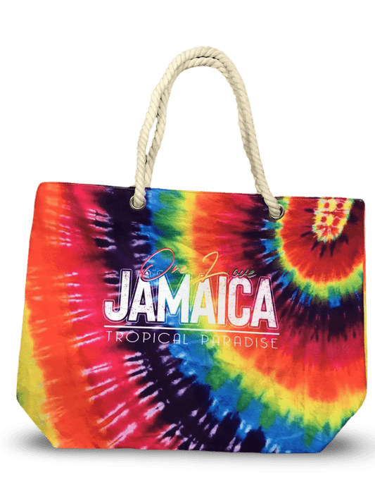 Jamaica Tropical Paradise Tie Dye Beach Bag