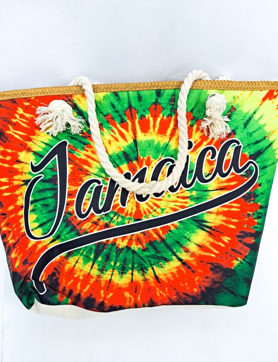 Jamaica Tropical Tie Dye Beach Bag