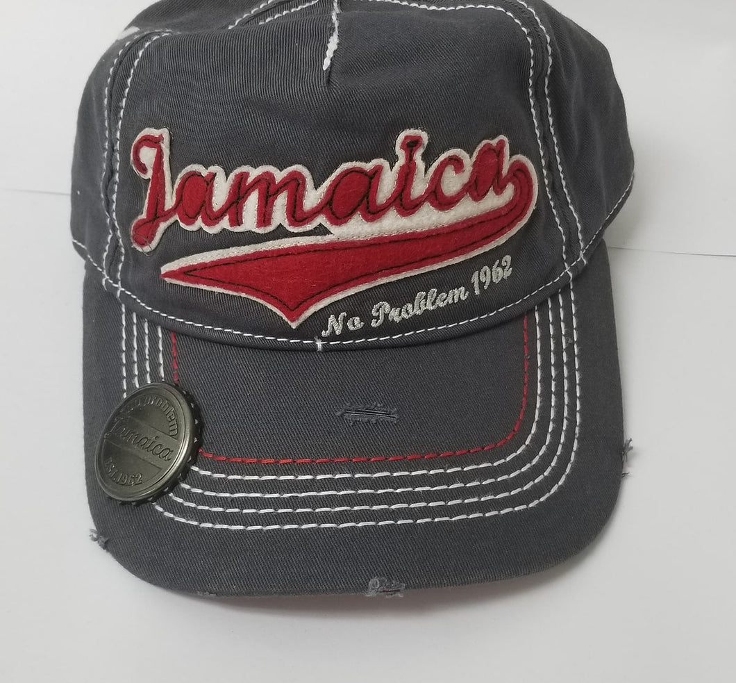 Jamaica 'No Problem 1962' Embroidered 'Bottlecap' Caps