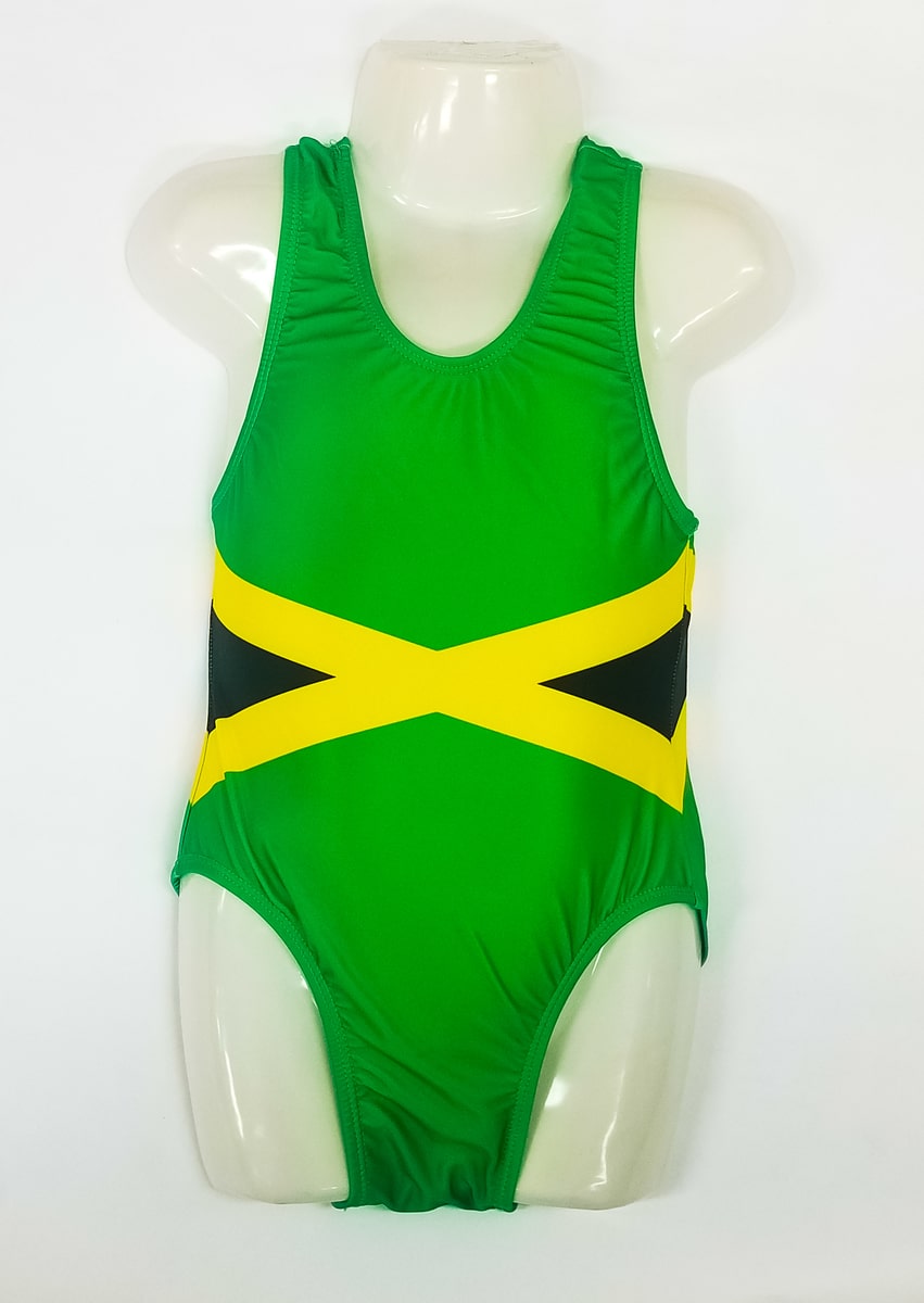 Jamaican Flag Kid's Swimsuit - 876 Worldwide