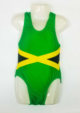 Load image into Gallery viewer, Jamaican Flag Kid&#39;s Swimsuit - 876 Worldwide
