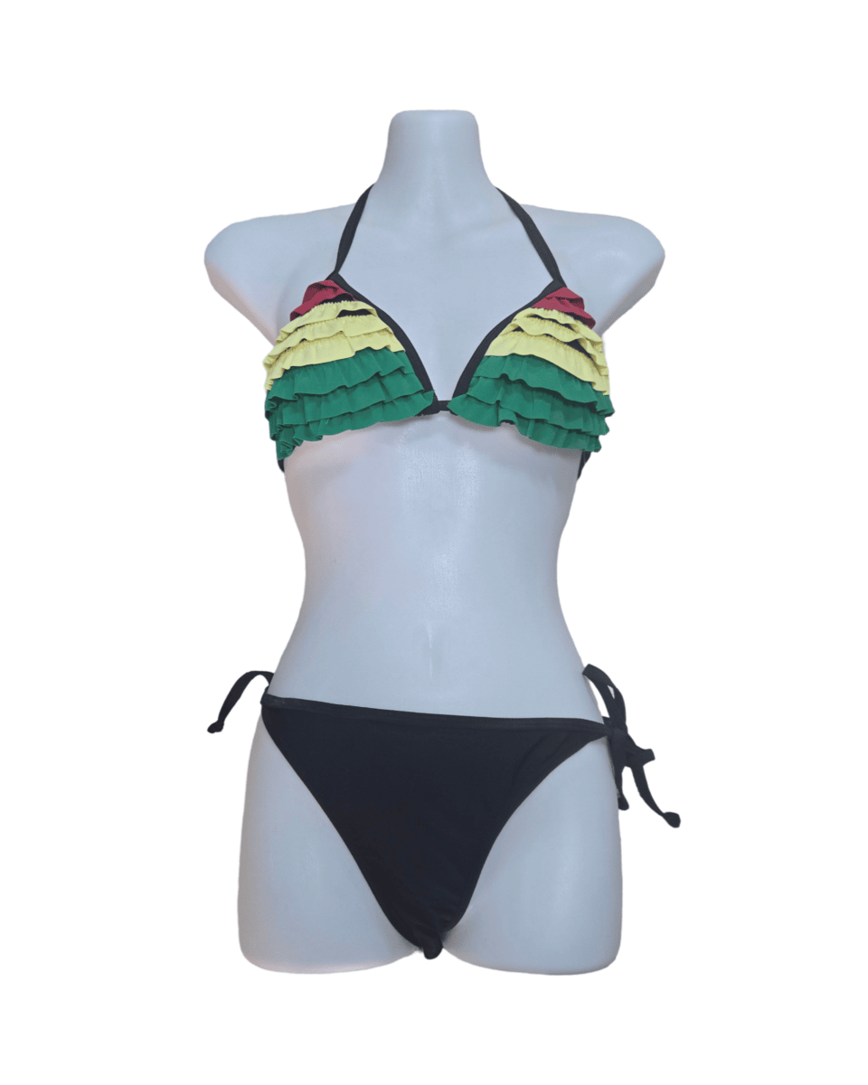 Jamaican/Rasta Frill Bikini