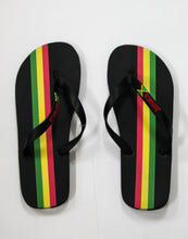 Load image into Gallery viewer, Reggae/Rasta Flag Flip Flops
