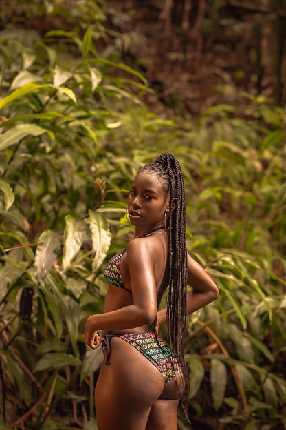 Jamaica 'One Love' Monogram Print Bikini - 876 Worldwide