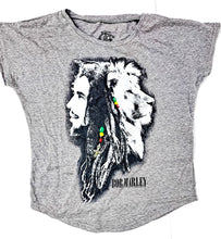 Load image into Gallery viewer, Bob Marley Grayscale Lion Profile Crop Top
