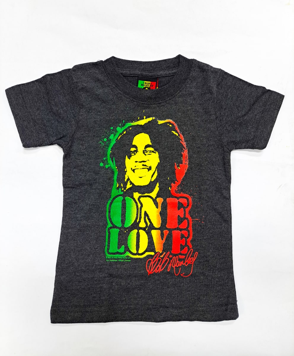 Bob Marley Spray Painted One Love Kids T-Shirt -876 Worldwide