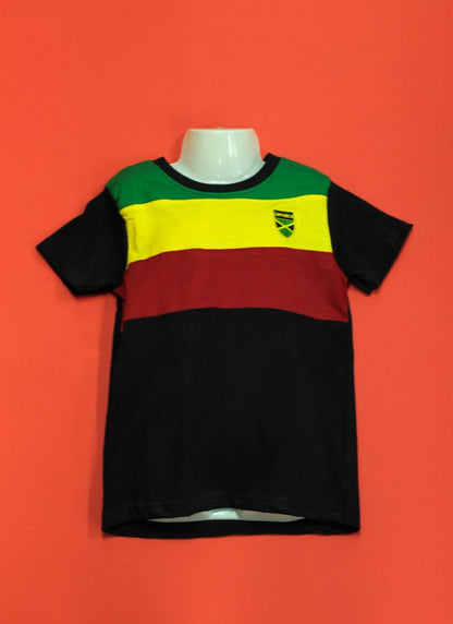 Jamaica Reggae Rasta Embroidered Kid's T-Shirt - 876 Worldwide