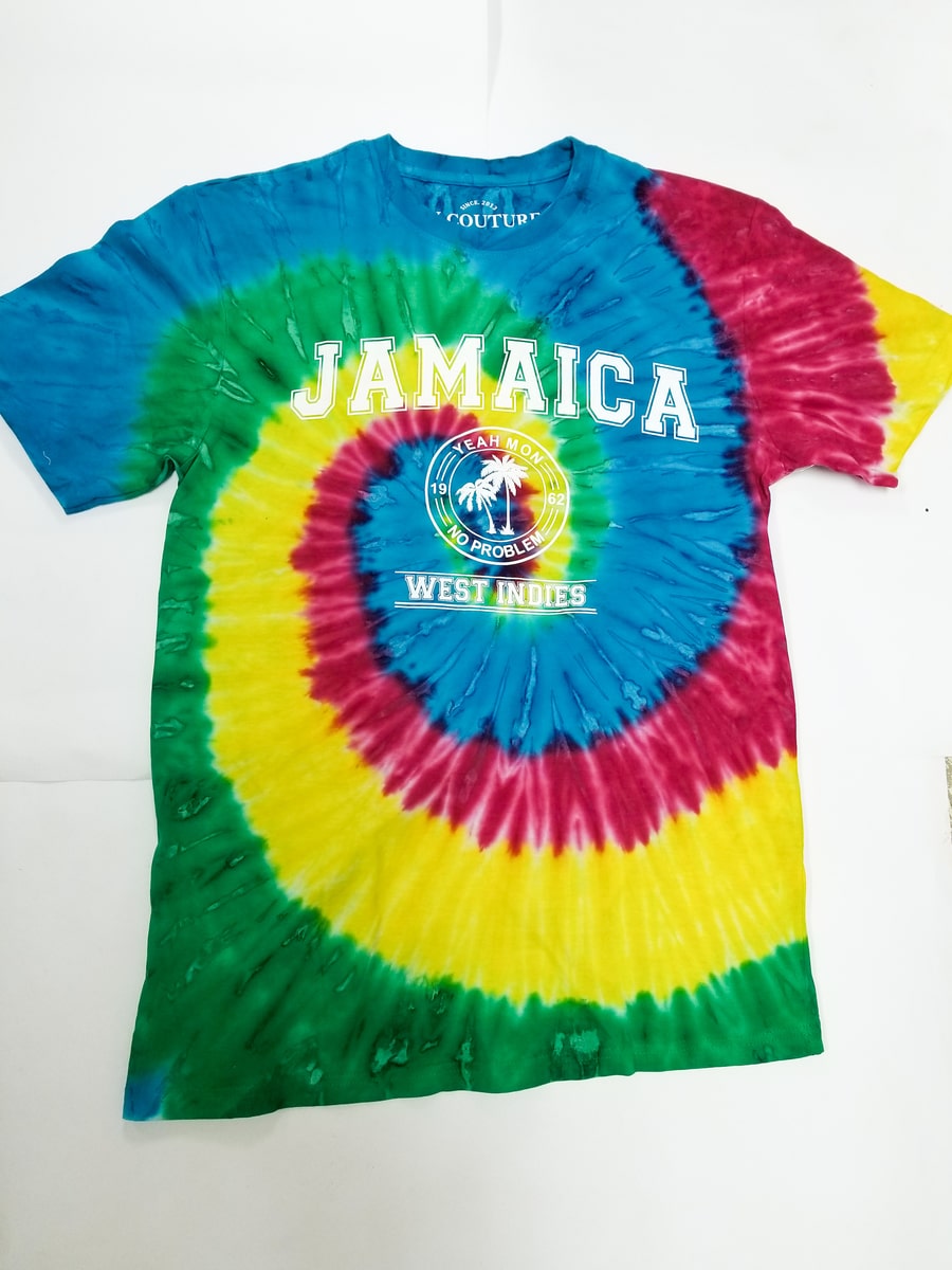 Jamaica West Indies Rainbow Tie-Dye T-Shirt - 876 Worldwide