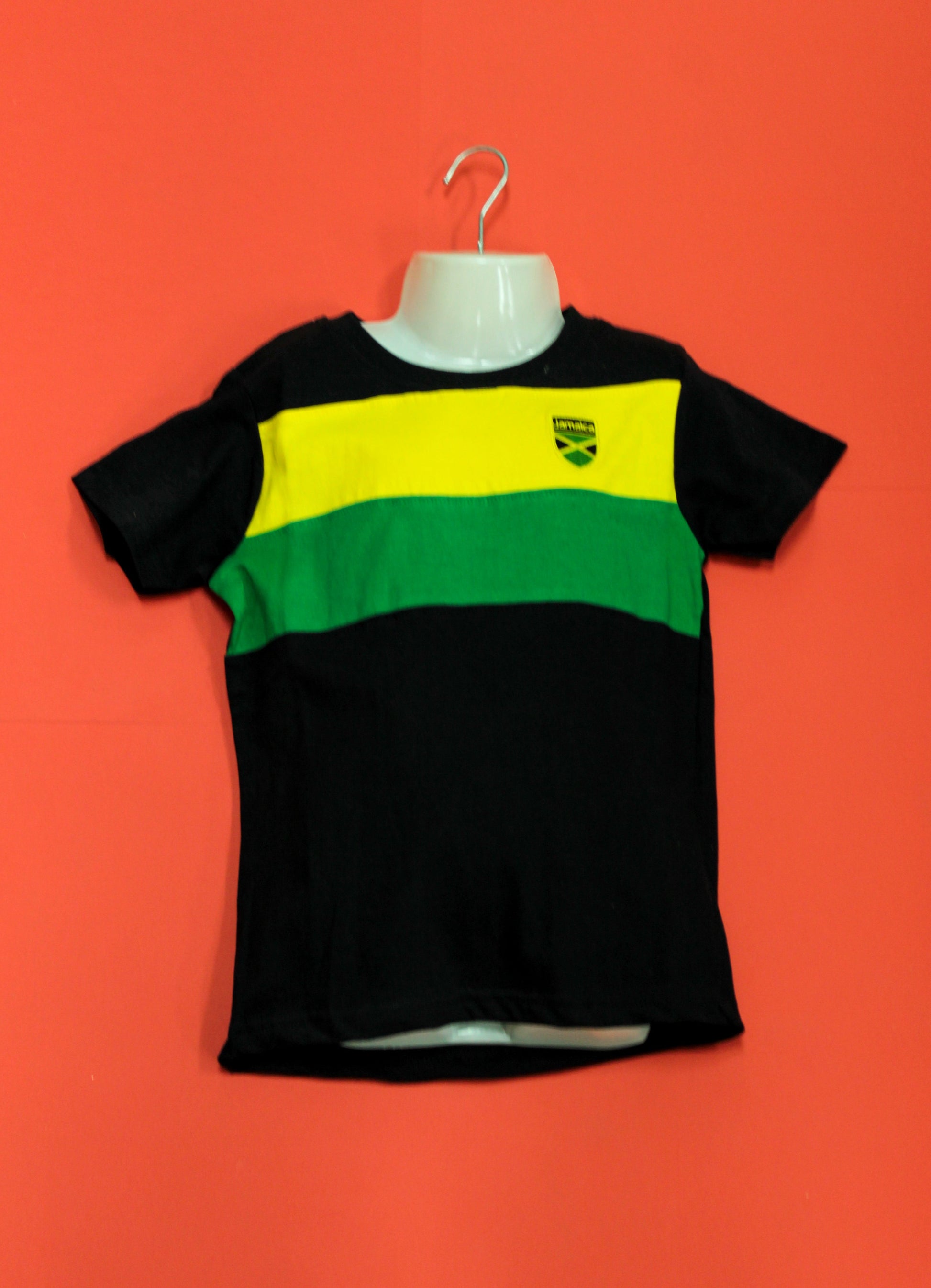 Jamaican Stripe Embroidered Kid's T-Shirt - 876 Worldwide