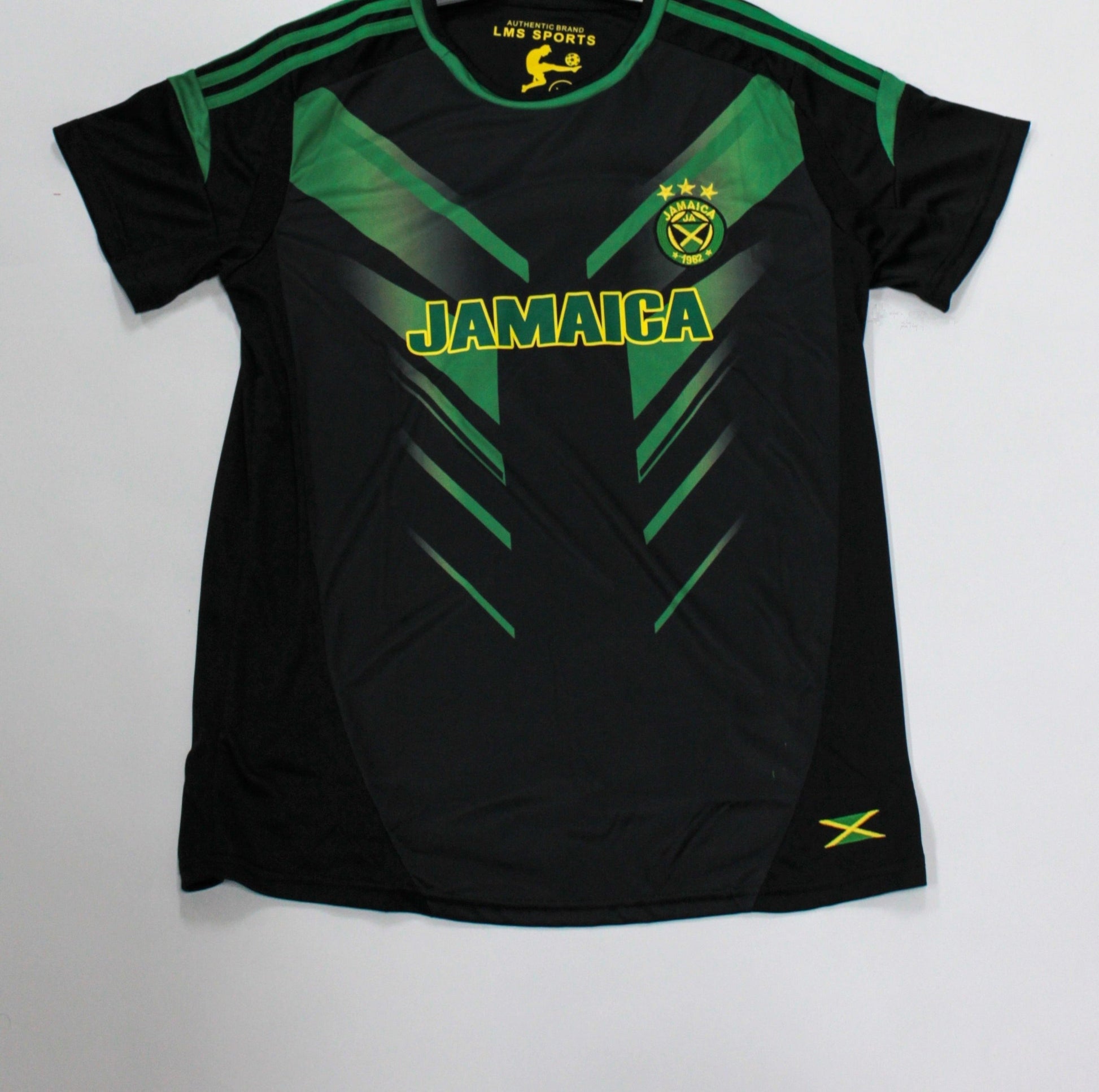 Ribbed Jamaica Soccer Jersey - 876 Worldwide