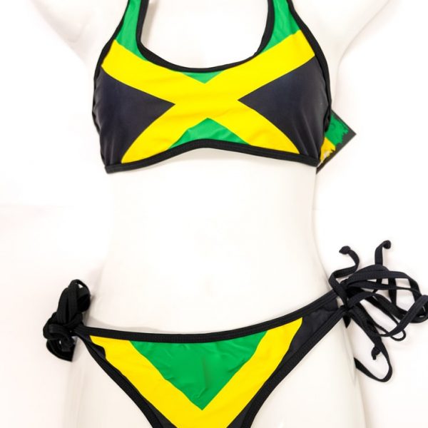  Adugen Origei Jamaica Flag Women's Bikini Swimming